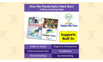 How the Paralympics Were Born | Reading Comprehension Deck | Interactive Lesson