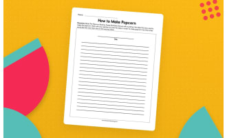 How to Make Popcorn Worksheet
