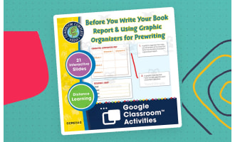 How to Write a Book Report: Before You Write Your Book Report & Using Graphic Organizers for Prewriting - Google Slides Gr. 5-8
