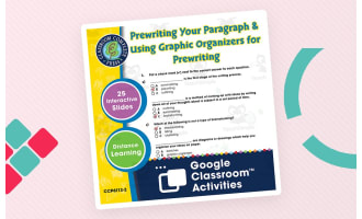 How to Write a Paragraph: Prewriting Your Paragraph & Using Graphic Organizers for Prewriting - Google Slides Gr. 5-8