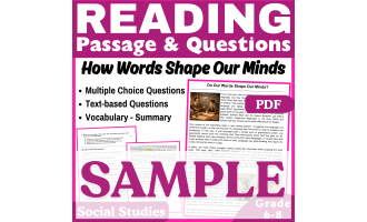 How Words Shape Our Minds: SAMPLE Social Studies Reading Passage