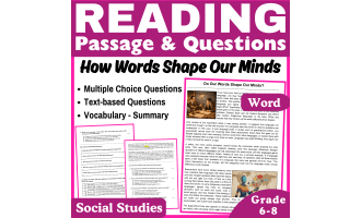 How Words Shape Our Minds: Social Studies Reading Passage (Word)