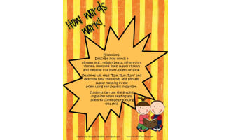 How Words Work Poetry Activity
