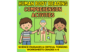 Human Body Reading Comprehension Activities Science Passages Grades 6