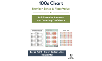 Hundreds Chart | Large-Print Number Sense for Older Learners