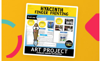 Hyacinth Finger Painting Art Project | Sensory Exploration Activity