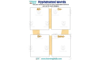 Hyphenated Words Activity