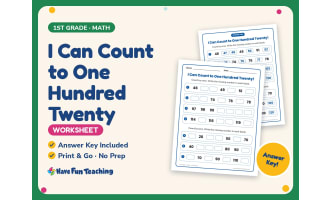 I Can Count to One Hundred Twenty Worksheet – 1st Grade Skip Counting