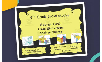 I Can Statement Anchor Charts | 6th Grade Social Studies | Georgia Standards