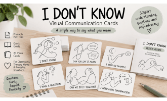 I DON'T KNOW: Visual Communication Cards