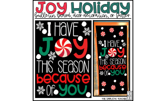 I Have Joy Christmas Holiday Bulletin Board Kit, Door Decoration Set, or Poster