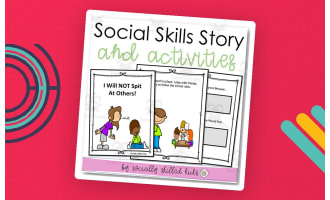 I Will NOT Spit AT Others, Social Skills Story and Activities