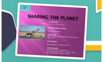IB PYP - SHARING THE PLANET - ANIMALS - PLANNER & RESOURCES