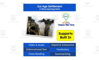 Ice Age Settlement | Reading Comprehension Deck | Interactive Lesson