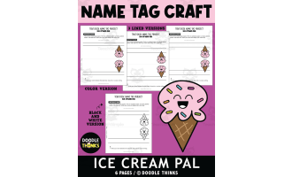 Ice Cream Pal Desk Name Tag Project