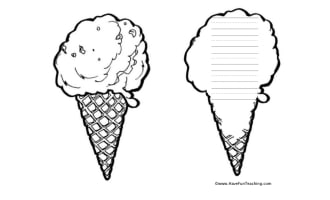 Ice Cream Shape Book Activity