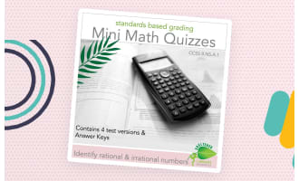Identify Rational and Irrational Numbers Quiz - Multiple Versions