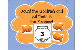 Identify the Number and Counting with One-to-One Correspondence with GOLDFISH!
