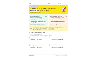 Statistical vs. Non-Statistical Questions – Grade 6