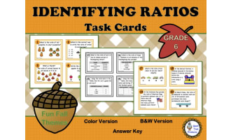 Identifying Ratios Task Cards | Autumn Theme