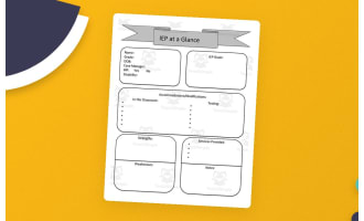 IEP at a Glance Worksheet