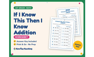 If I Know This Then I Know Addition Worksheet – 1st Grade Properties