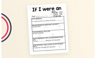 If I Were An Elf Writing Template