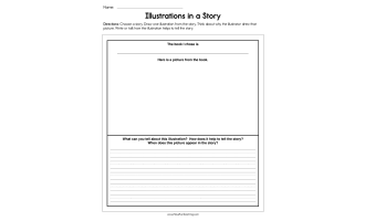 Illustrations in a Story Worksheet
