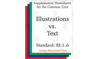 Illustrations vs Text (CCSS RI.1.6): Supplemental Worksheets for the Common Core