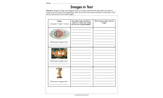 Images in Text Worksheet