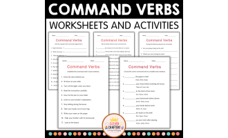 Imperatives Command Verbs Grammar Practice Worksheet for Grade 1, 2, 3