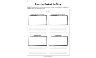 Important Elements of the Story Worksheet