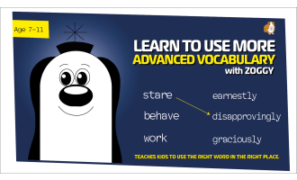 Improve Vocabulary Worksheets: Match the verbs to a suitable adjective (age 7-11)