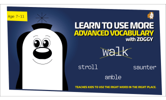 Improve Vocabulary Worksheets: Replace the word walk (Age 7-11)