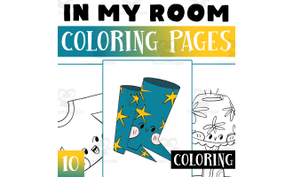In My Room Coloring Pages Worksheet Activity for Morning Work