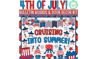 Independence Day Bulletin board & door Decor kit: Cruising into Summer