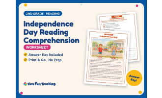 Independence Day Reading Comprehension Worksheet – 2nd Grade Practice