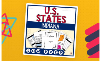 Indiana State Unit Study (Capital, Bird, Flower, Flag, Animal)