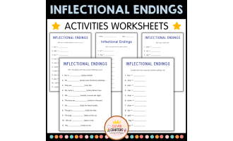Inflectional Endings Grammar Worksheets – ing, -ed, -s, -er, -est