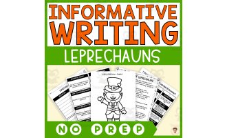 Informative Writing Step-by-Step (15 Leprechaun Writing Prompts/Craft)