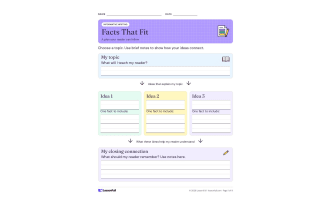 Informative Writing Worksheet Set