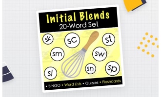 Initial Beginning Consonant Blends sc, sk, sl, sm, sn, sp, st, sw Print + Digital