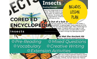 Insects Reading Comprehension Passage - Cored Ed Encyclopedia