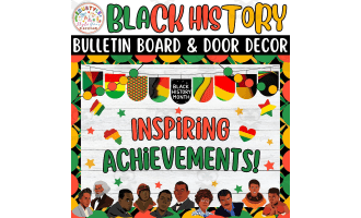 Inspiring Achievements: Black history Month Bulletin Board kit & decor