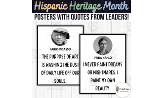 Inspiring Quotes from Hispanic Leaders: Hispanic Heritage Month Poster