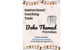 Instructional Coaching Tools - Boho Themed
