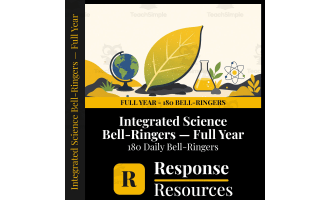 Integrated Science Bell Ringers FULL YEAR - 180 Daily Warm-Ups