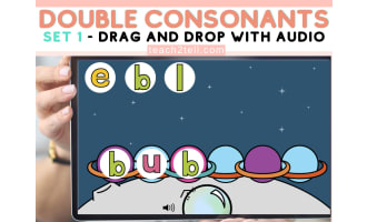 Interactive Phonics Practice: Double Consonant Boom Deck Set 1