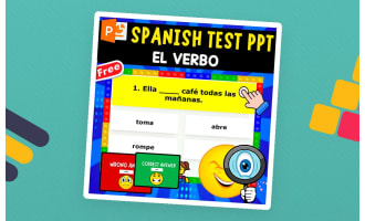 INTERACTIVE TEST IN SPANISH | EL VERBO