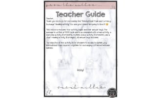 International Trade + Currency Exchange in Europe Reading Packet